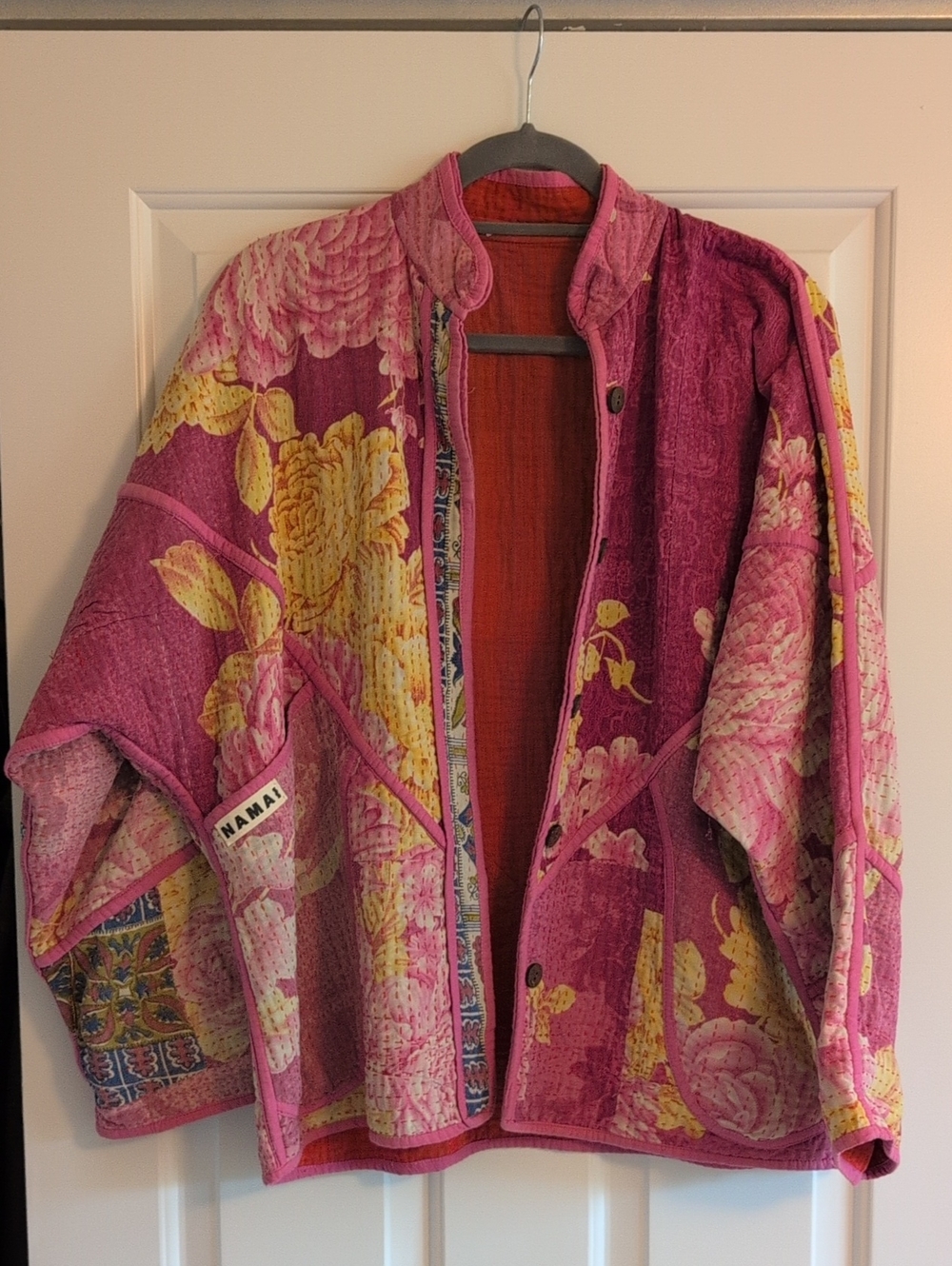 Namai Ladhiya Quilted Patchwork Kantha Jacket